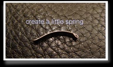 create a little spring / crez votre ressort.